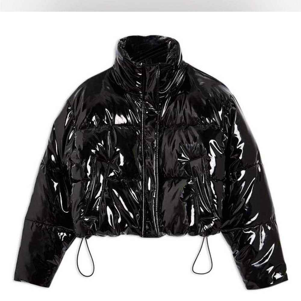 Topshop Glossy Black Vinyl Jacket